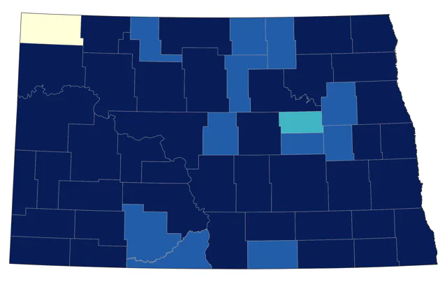Tennessee Warbler county map