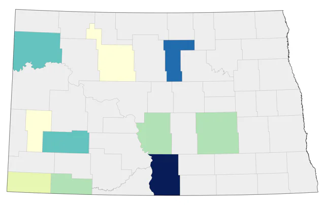 Townsend's Warbler county map
