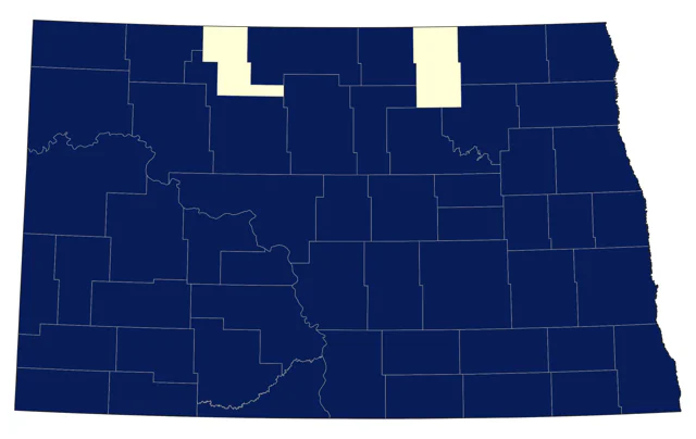 Tree Swallow county map