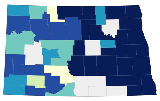 Trumpeter Swan county map