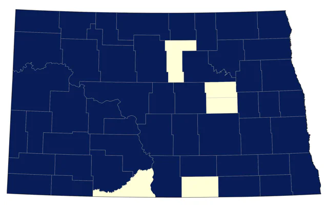 Vesper Sparrow county map