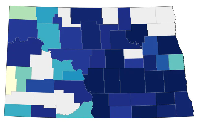 Western Cattle-Egret county map