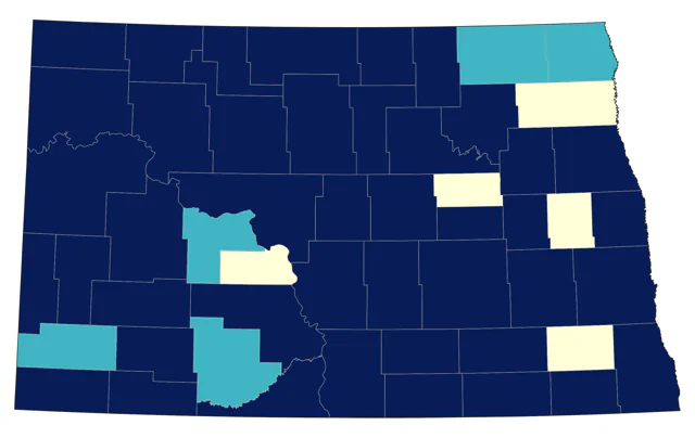 Western Grebe county map