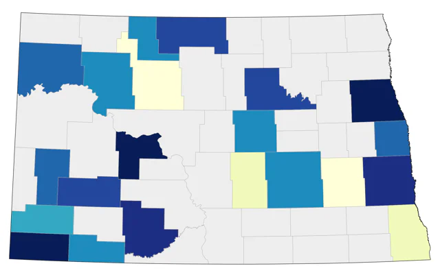 Western Tanager county map