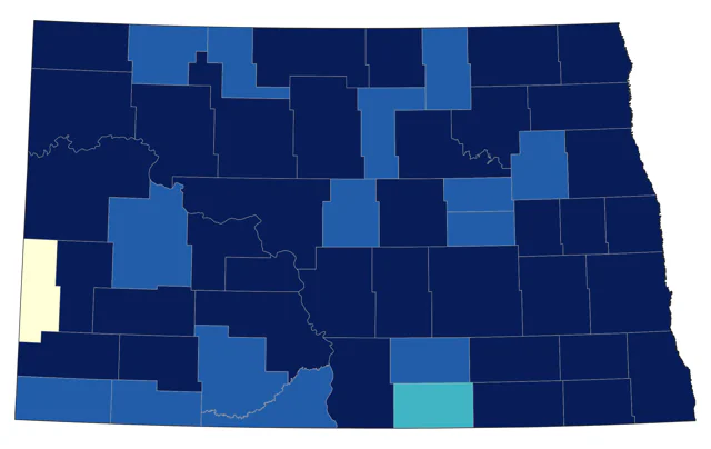 White-breasted Nuthatch county map