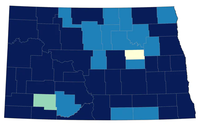 White-crowned Sparrow county map