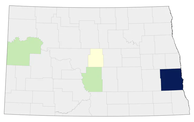White-eyed Vireo county map