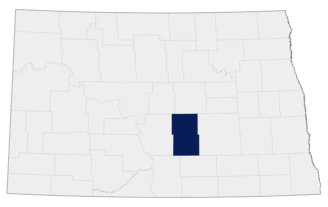 White Ibis county map