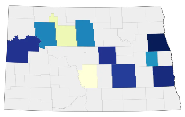 White-winged Dove county map