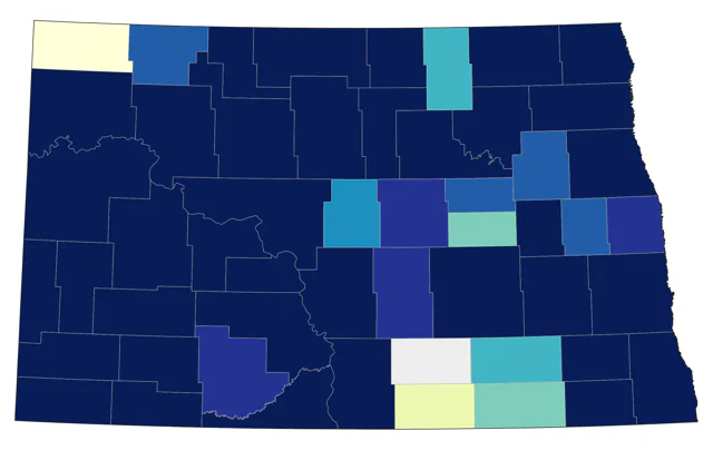 Wild Turkey county map