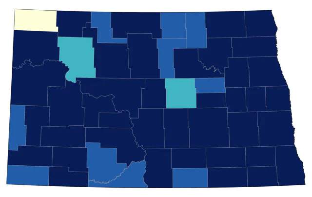 Wood Duck county map