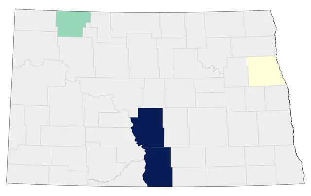 Worm-eating Warbler county map