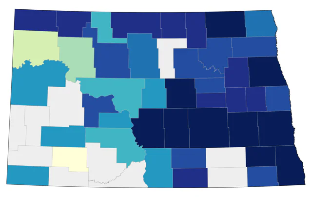 Yellow-bellied Flycatcher county map