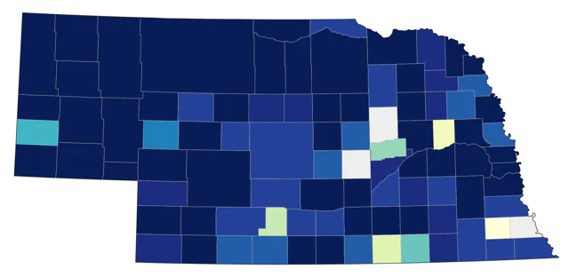 American Avocet county map