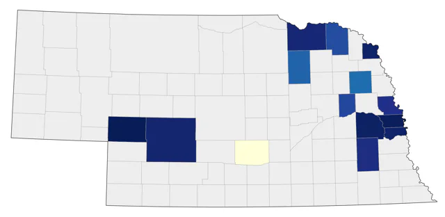 American Black Duck county map