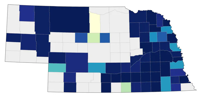 American Golden-Plover county map