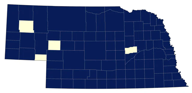 American Tree Sparrow county map