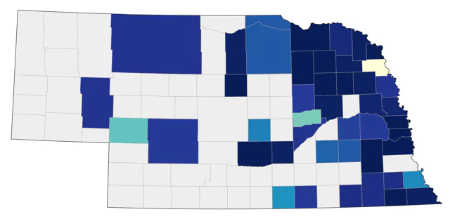 American Woodcock county map