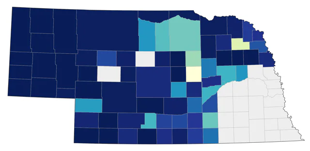 Black-billed Magpie county map