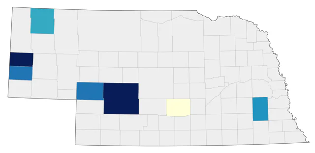 Black-chinned Hummingbird county map