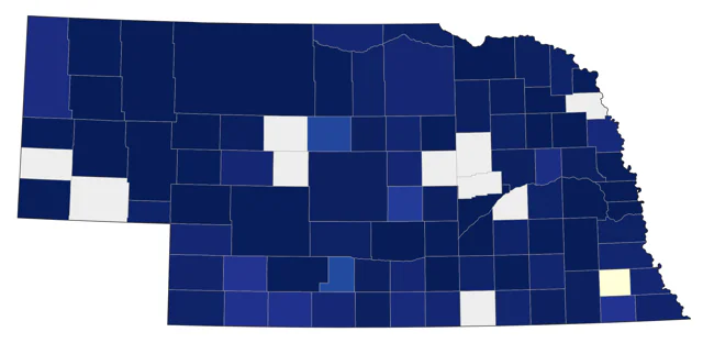 Black-crowned Night Heron county map