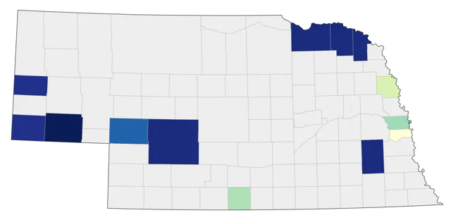 Black-legged Kittiwake county map