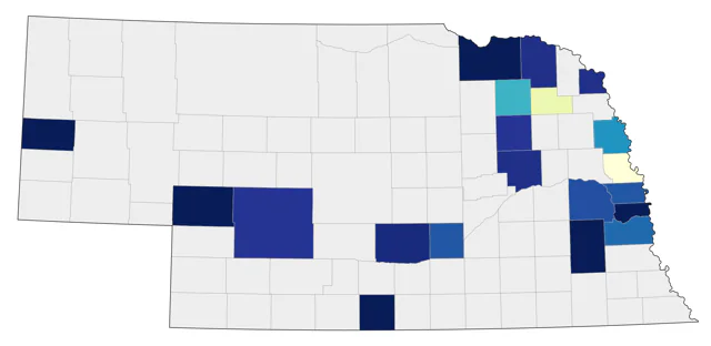 Black Scoter county map