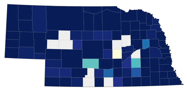 Blue-gray Gnatcatcher county map