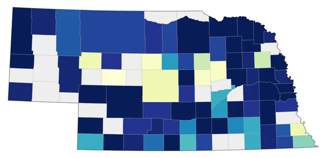 Bonaparte's Gull county map