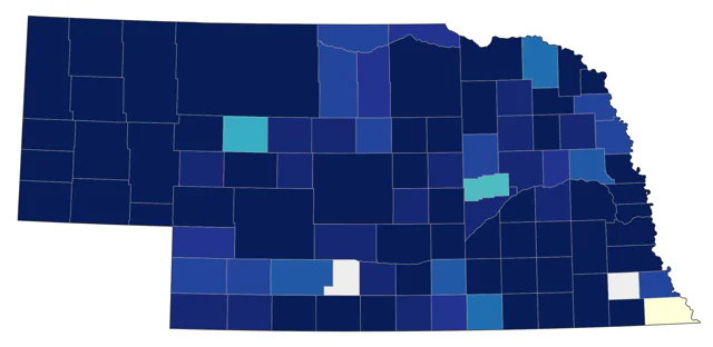 Brewer's Blackbird county map