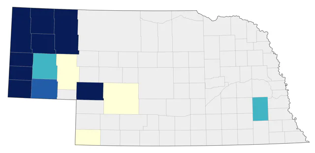 Brewer's Sparrow county map
