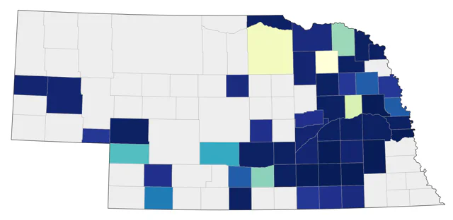 Buff-breasted Sandpiper county map