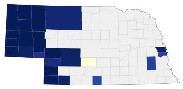 Bullock's Oriole county map