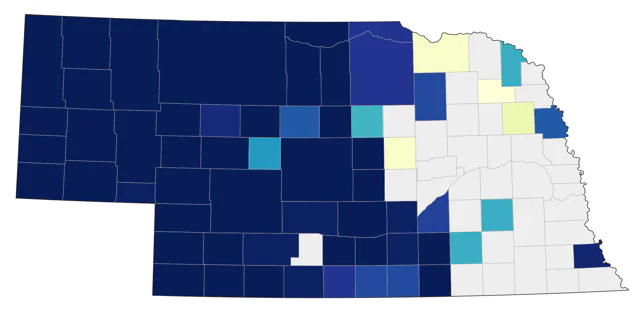 Burrowing Owl county map