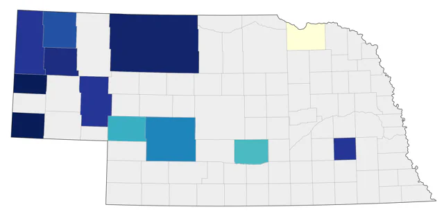 Calliope Hummingbird county map