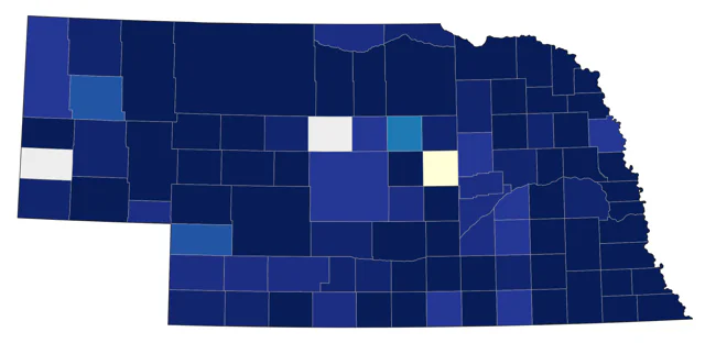Canvasback county map