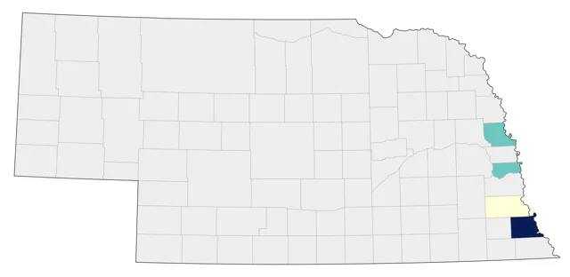 Carolina Parakeet county map