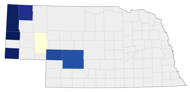 Cassin's Finch county map