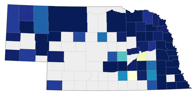 Chestnut-sided Warbler county map