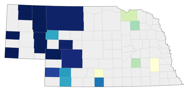 Clark's Grebe county map