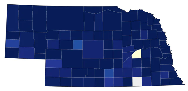 Common Merganser county map
