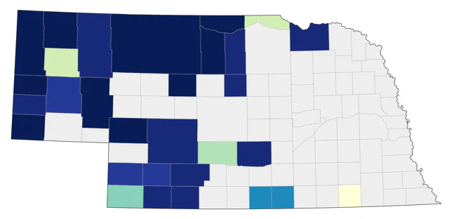 Common Poorwill county map