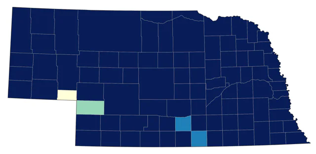 Common Yellowthroat county map