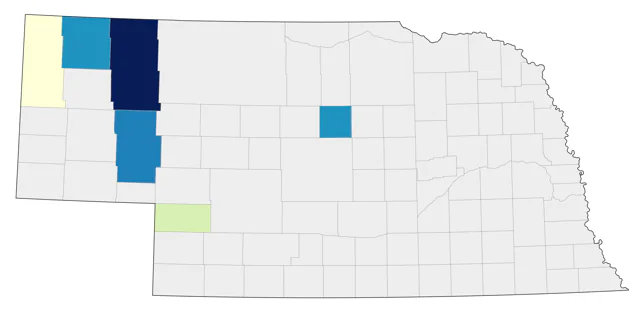 Curve-billed Thrasher county map