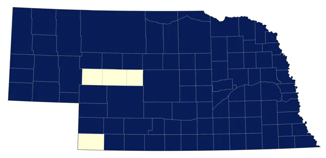 Downy Woodpecker county map