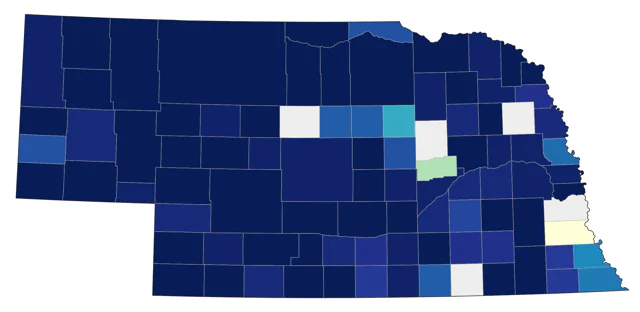 Eared Grebe county map