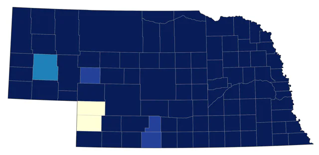 Eastern Bluebird county map