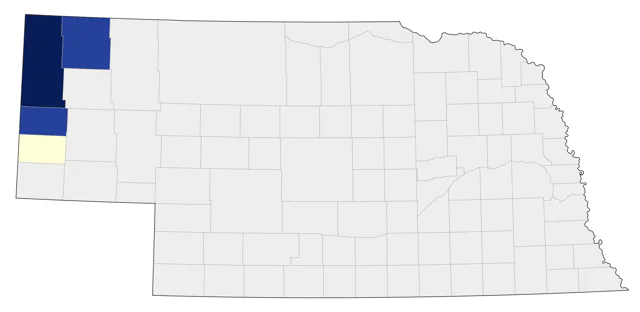 Gray-crowned Rosy-Finch county map