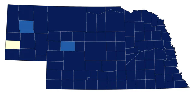 Great Blue Heron county map