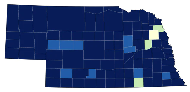 Great Horned Owl county map